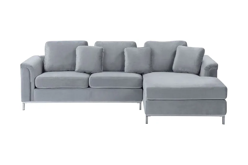 Hjørnesofa 4-seter V med sovefunksjon grå OSLO, Grå