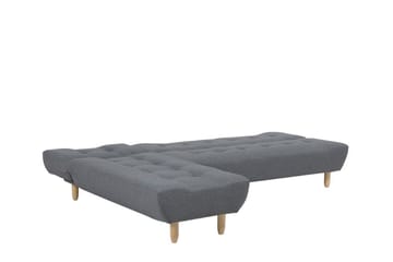 Hjørnesofa H 4-seters med sovefunksjon Mørkegrå ALSTEN - Grå - Møbler - Sofaer - Sovesofaer - Hjørnesovesofa