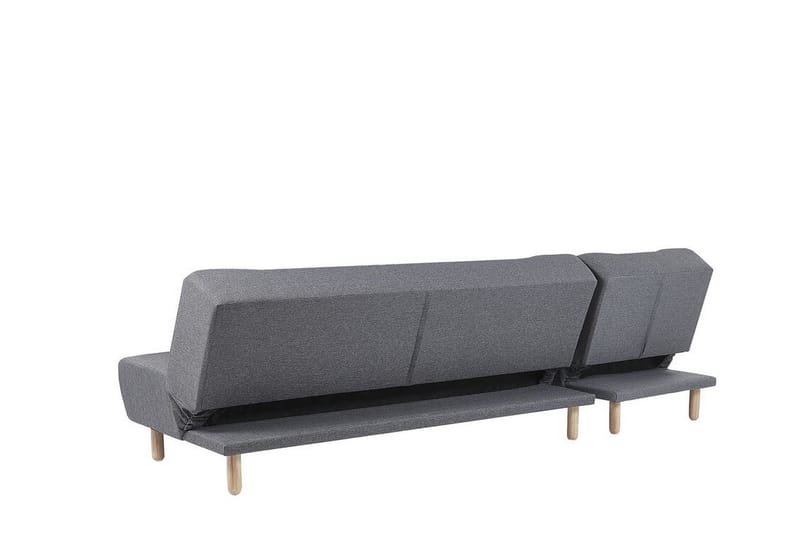 Hjørnesofa H 4-seters med sovefunksjon Mørkegrå ALSTEN - Grå - Møbler - Sofaer - Sovesofaer - Hjørnesovesofa