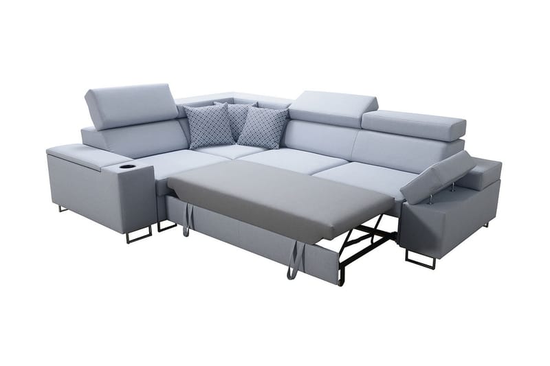 Hjørnesofa Solvato - Grå - Møbler - Sofaer - Sovesofaer - Hjørnesovesofa