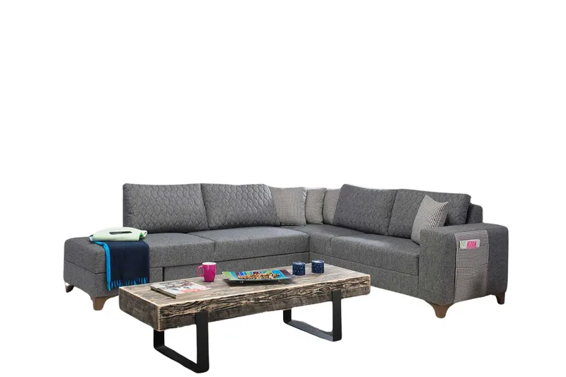 Hjørnesovesofa Atelier Del Sofa Loft Venstre (230 x 90 x 150 cm) Grå, Grå