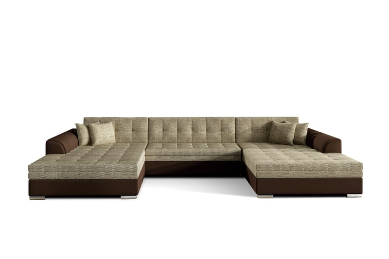 Hjørnesovesofa Biscottino - Beige/Brun - Hjørnesovesofa