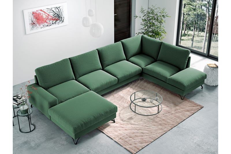 Hjørnesovesofa Flavio 367x214x91 cm - Møbler - Sofaer - Sovesofaer - Hjørnesovesofa