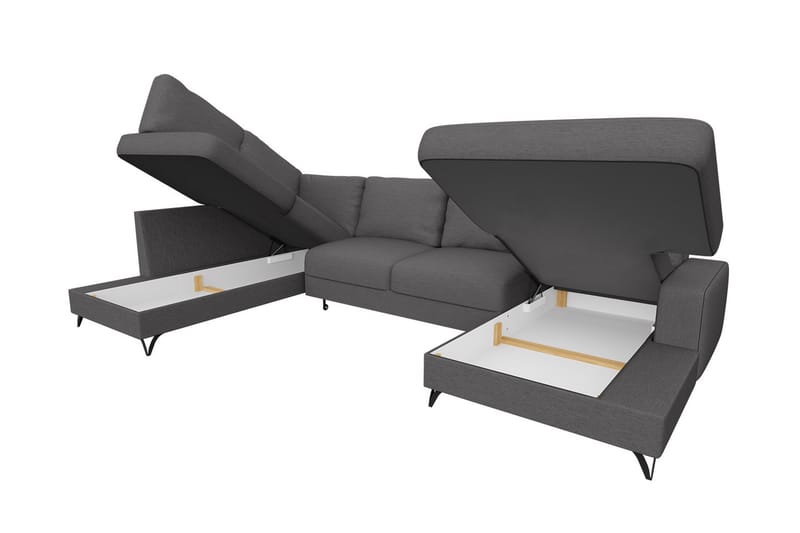Hjørnesovesofa Flavio 367x214x91 cm - Møbler - Sofaer - Sovesofaer - Hjørnesovesofa