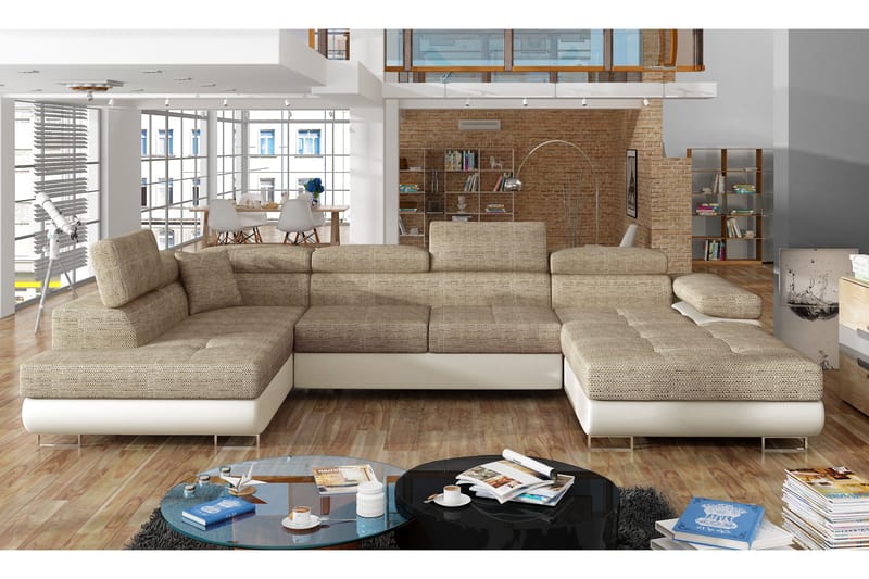 Hjørnesovesofa Sagardelos, Beige