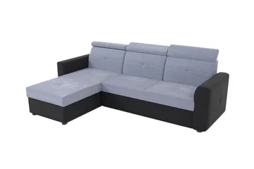 Hunglader 3-sits Hörnbäddsoffa NO_BRAND Black - Møbler - Sofaer - Sovesofaer - Sovesofa divan