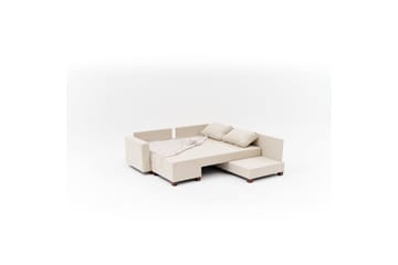 Hjørnesovesofa Iroulport Arzilla Høyre Krem - Krem - Møbler - Sofaer - Sovesofaer - Hjørnesovesofa