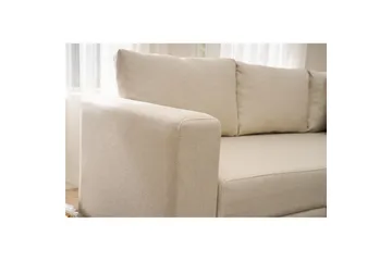 Hjørnesovesofa Iroulport Arzilla Høyre Krem - Krem - Møbler - Sofaer - Sovesofaer - Hjørnesovesofa