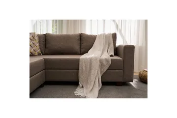 Hjørnesovesofa Iroulport Arzilla Venstre Brun - Brun - Møbler - Sofaer - Sovesofaer - Hjørnesovesofa