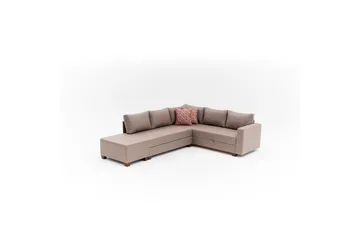 Hjørnesovesofa Iroulport Arzilla Venstre Brun - Brun - Møbler - Sofaer - Sovesofaer - Hjørnesovesofa