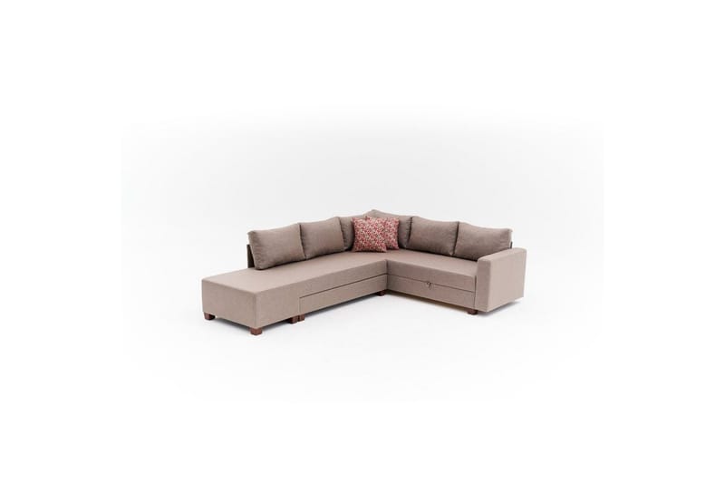 Hjørnesovesofa Iroulport Arzilla Venstre Brun - Brun - Møbler - Sofaer - Sovesofaer - Hjørnesovesofa