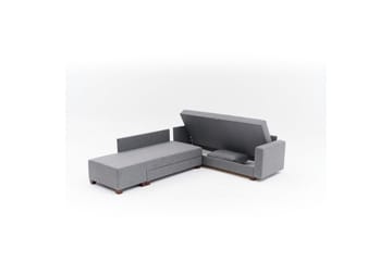 Hjørnesovesofa Iroulport Høyre Grå - Grå - Møbler - Sofaer - Sovesofaer - Hjørnesovesofa