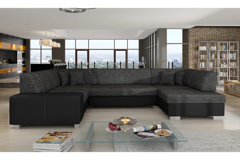 Jamaal Hjørnesovesofa, Grå/Svart