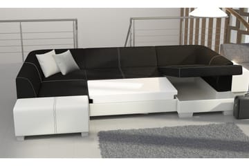 Jamaal Hjørnesovesofa - Grå/Svart - Møbler - Sofaer - Sovesofaer - Hjørnesovesofa