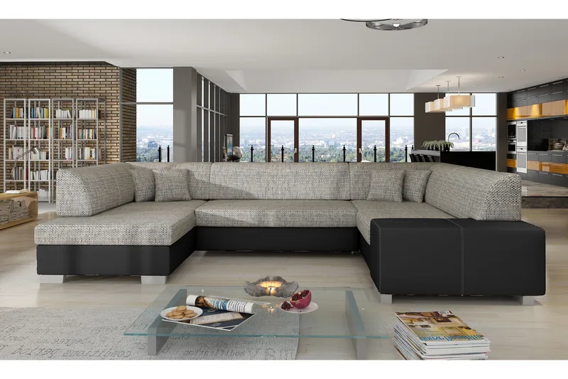 Jamaal Hjørnesovesofa, Grå/Svart