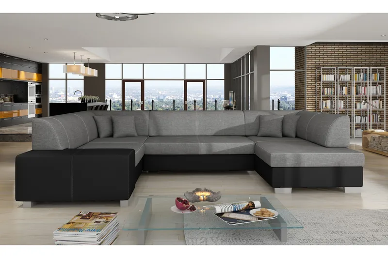 Jamaal Hjørnesovesofa, Grå/Svart