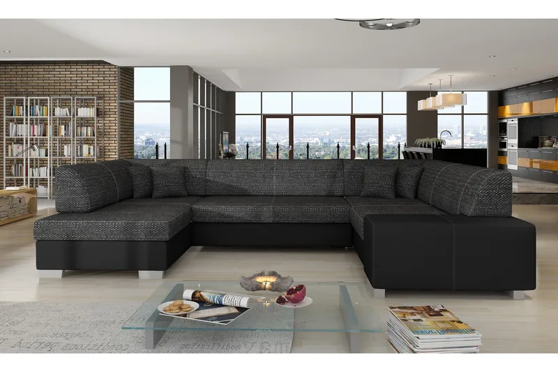 Jamaal Hjørnesovesofa, Grå/Svart