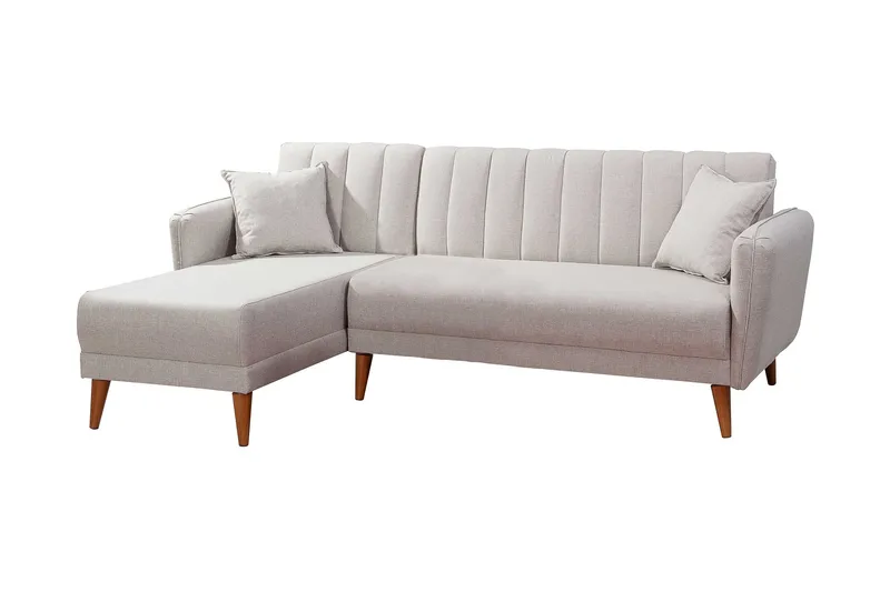 Jenick Hjørnesofa - Beige - Møbler - Sofaer - Sovesofaer - Hjørnesovesofa