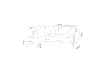 Jenick Hjørnesofa - Beige - Møbler - Sofaer - Sovesofaer - Hjørnesovesofa