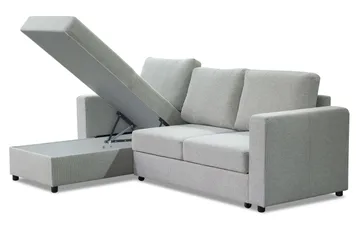 Julia Sovesofa 3-seter med Divan Venstre - Beige - Møbler - Sofaer - Sovesofaer - Hjørnesovesofa
