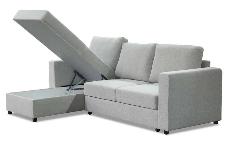 Julia Sovesofa 3-seter med Divan Venstre - Beige - Møbler - Sofaer - Sovesofaer - Hjørnesovesofa