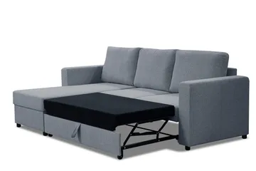 Julia Sovesofa 3-seter med Divan Venstre - Lysegrå - Møbler - Sofaer - Sovesofaer - Hjørnesovesofa