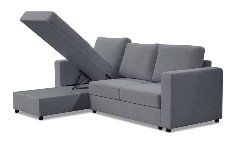Julia Sovesofa 3-seter med Divan Venstre - Lysegrå - Møbler - Sofaer - Sovesofaer - Hjørnesovesofa
