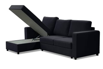 Julia Sovesofa 3-seter med Divan Venstre - Mørkegrå - Møbler - Sofaer - Sovesofaer - Hjørnesovesofa