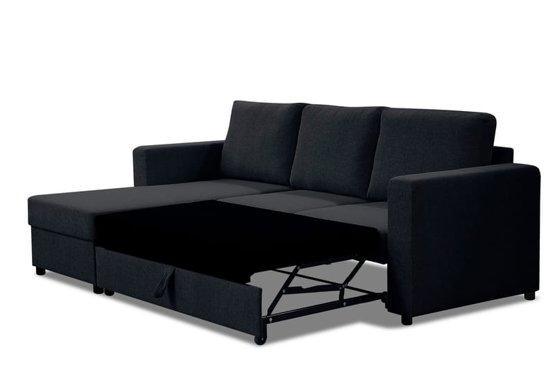 Julia Sovesofa 3-seter med Divan Venstre - Mørkegrå - Møbler - Sofaer - Sovesofaer - Hjørnesovesofa