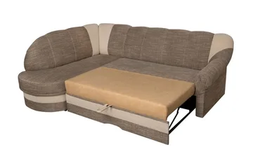 Hjørnesovesofa Kalandra 242x180x92 cm - Beige - Møbler - Sofaer - Sovesofaer - Langsgående sovesofa