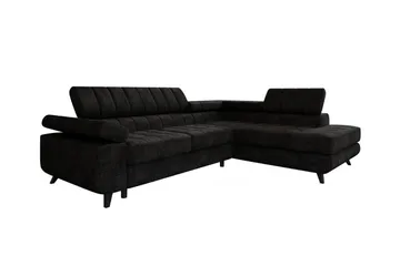 Kintore 3-sits Hörnbäddsoffa Black - Møbler - Sofaer - Sovesofaer - Hjørnesovesofa