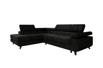 Kintore 3-sits Hörnbäddsoffa Black - Møbler - Sofaer - Sovesofaer - Hjørnesovesofa