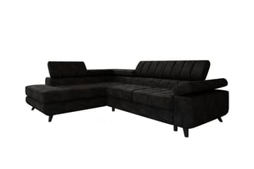 Kintore 3-sits Hörnbäddsoffa Black - Møbler - Sofaer - Sovesofaer - Hjørnesovesofa