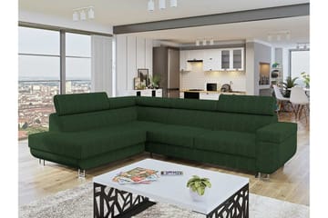 Kintore 3-sits Hörnbäddsoffa Dark green - Møbler - Sofaer - Sovesofaer - Hjørnesovesofa