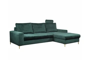 Kintore 3-sits Hörnbäddsoffa Dark green - Møbler - Sofaer - Sovesofaer - Hjørnesovesofa