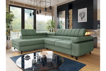 Kintore 3-sits Hörnbäddsoffa Light green - Møbler - Sofaer - Sovesofaer - Hjørnesovesofa