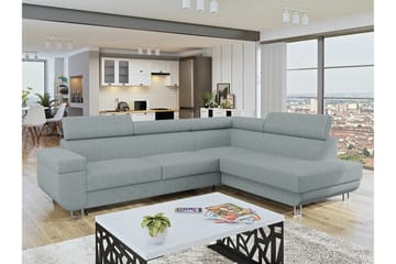Kintore 3-sits Hörnbäddsoffa Light grey/Dark grey - Møbler - Sofaer - Sovesofaer - Hjørnesovesofa