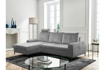 Kintore 3-sits Hörnbäddsoffa Light grey/Dark grey - Møbler - Sofaer - Sovesofaer - Hjørnesovesofa