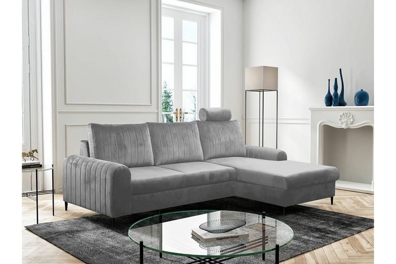 Kintore 3-sits Hörnbäddsoffa Ljusgrå - Møbler - Sofaer - Sovesofaer - Sovesofa divan