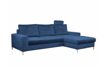 Kintore 3-sits Hörnbäddsoffa NO_BRAND Dark blue - Møbler - Sofaer - Sovesofaer - Hjørnesovesofa
