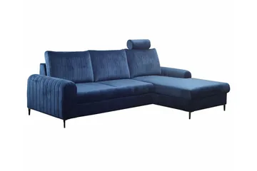 Kintore 3-sits Hörnbäddsoffa NO_BRAND Dark blue - Møbler - Sofaer - Sovesofaer - Hjørnesovesofa