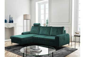 Kintore 3-sits Hörnbäddsoffa NO_BRAND Dark green - Møbler - Sofaer - Sovesofaer - Sovesofa divan