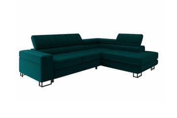 Kintore 3-sits Hörnbäddsoffa NO_BRAND Dark Turquoise - Møbler - Sofaer - Sovesofaer - Hjørnesovesofa