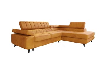 Kintore 3-sits Hörnbäddsoffa NO_BRAND Dark yellow - Møbler - Sofaer - Sovesofaer - Hjørnesovesofa