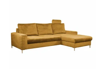 Kintore 3-sits Hörnbäddsoffa NO_BRAND Dark yellow - Møbler - Sofaer - Sovesofaer - Hjørnesovesofa