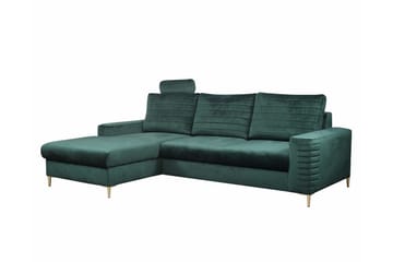 Kintore 3-sits Hörnbäddsoffa NO_BRAND Green - Møbler - Sofaer - Sovesofaer - Sovesofa divan