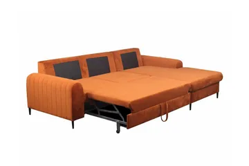 Kintore 3-sits Hörnbäddsoffa NO_BRAND Light grey/Dark grey - Møbler - Sofaer - Sovesofaer - Hjørnesovesofa