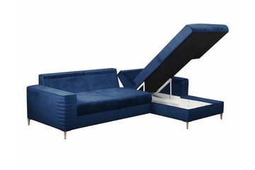 Kintore 3-sits Hörnbäddsoffa NO_BRAND Ljusgrå - Møbler - Sofaer - Sovesofaer - Hjørnesovesofa