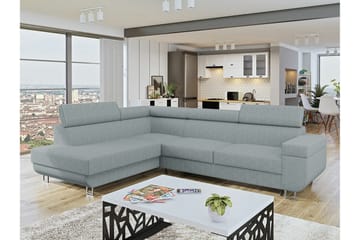 Kintore 3-sits Hörnbäddsoffa NO_BRAND Ljusgrå - Møbler - Sofaer - Sovesofaer - Hjørnesovesofa