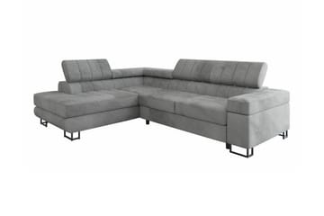 Kintore 3-sits Hörnbäddsoffa NO_BRAND Ljusgrå - Møbler - Sofaer - Sovesofaer - Hjørnesovesofa